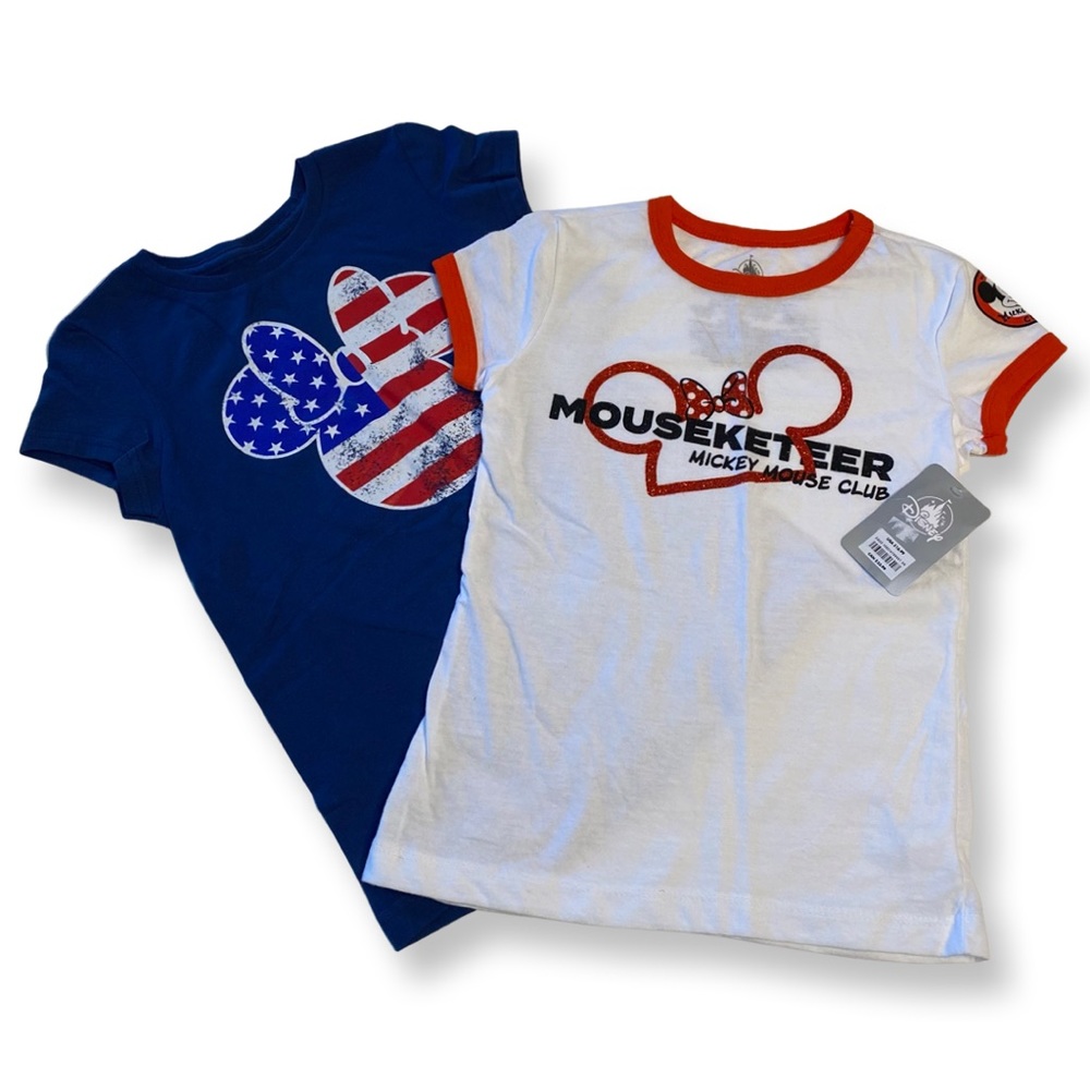 NWT Disney Girls set of 2 T-Shirts - size Medium (7/8)
